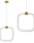 Lampa Sufitowa Wisząca Led Lhj056-cp1 Złota Szczotkowana  1