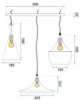 Lampa sufitowa COSTA SET CP Czarna