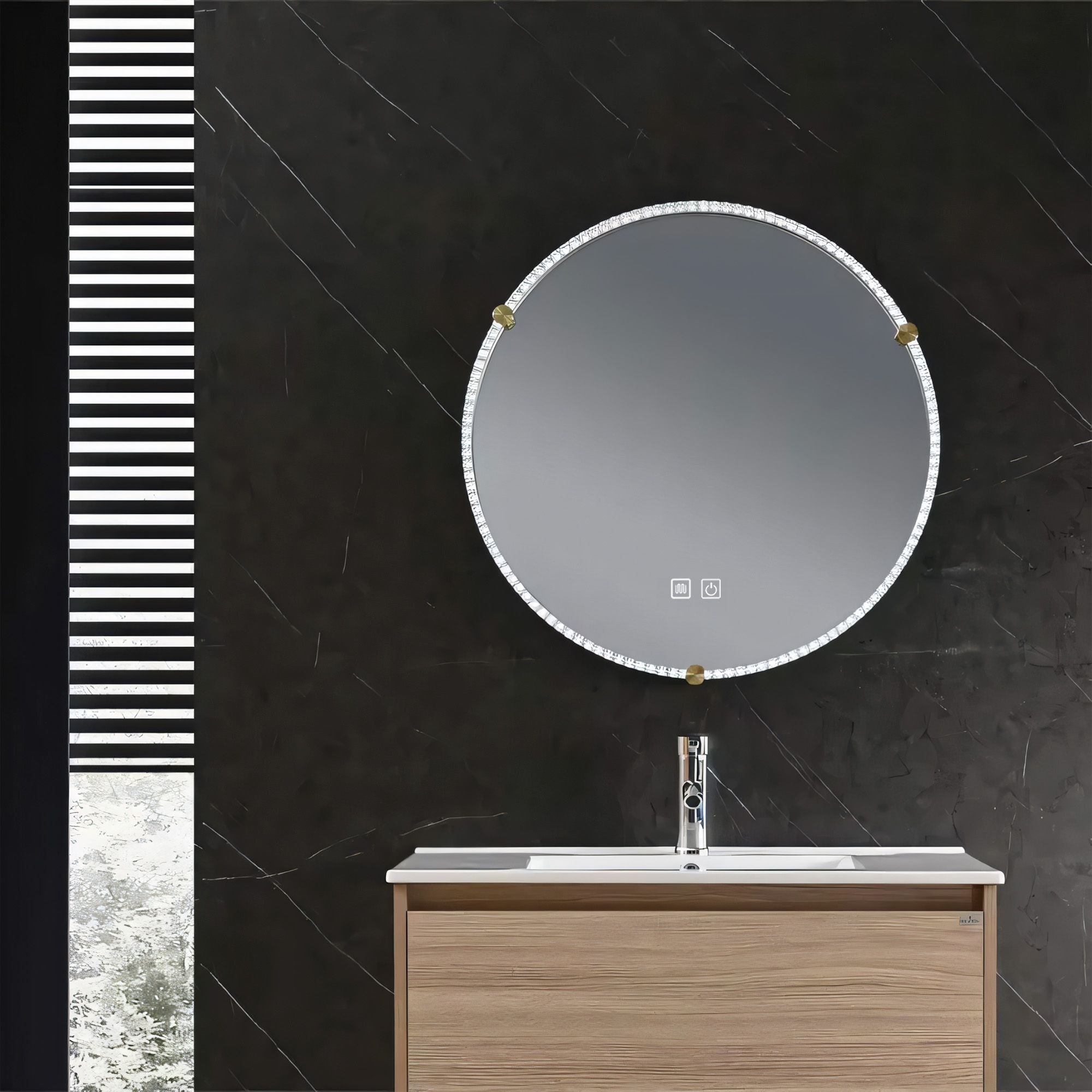 Lustro Ścienne Led Z Ramą 70cm Bl805  8