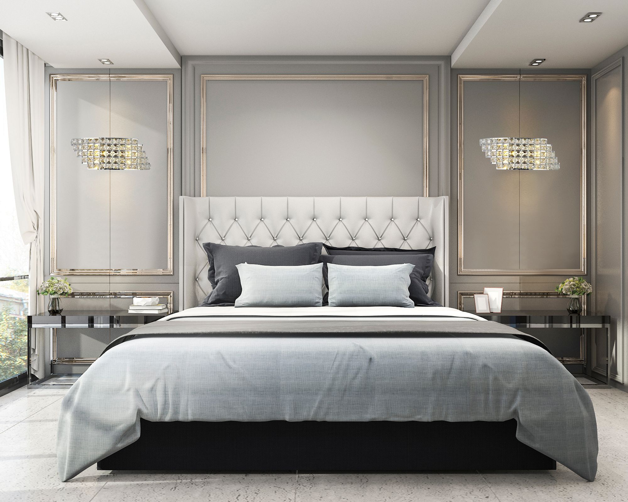 LAMPA ŚCIENNA KINKIET W STYLU GLAMOUR  APP676-1W E27