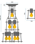 LAMPA SUFITOWA WISZĄCA APP221-7CP  8