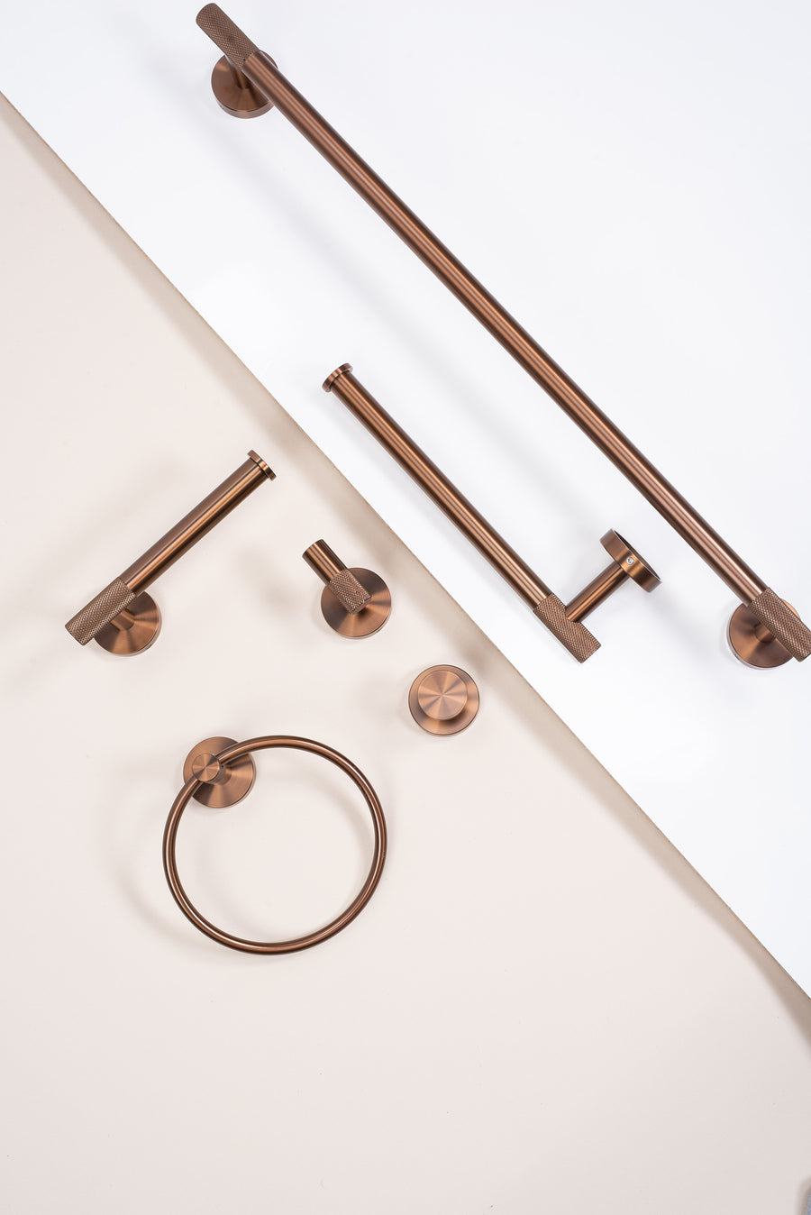 Wieszak łazienkowy RING 6610 Modern Miedź Szczotkowana  8