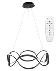 Lampa sufitowa nowoczesna LED + PILOT APP799-CP Twist Czarna