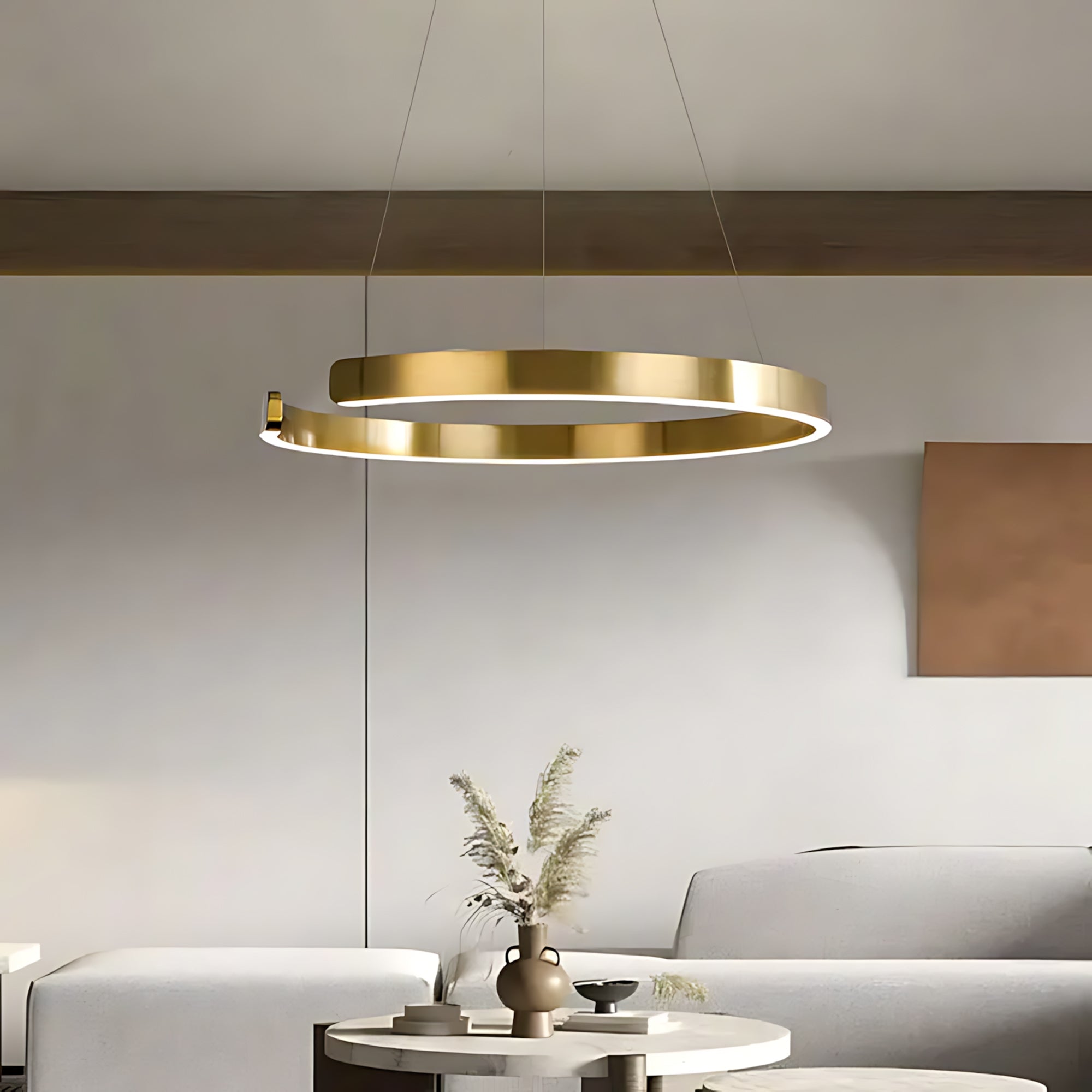Lampa Wisząca Led Lhj053-cp1 C Złota Szczotkowana 60cm  4