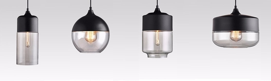 Lampa sufitowa wisząca szklana Zenit B Czarna  9