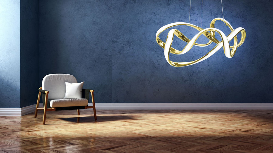 Lampa sufitowa nowoczesna LED + PILOT EVE APP821-CP  Złota