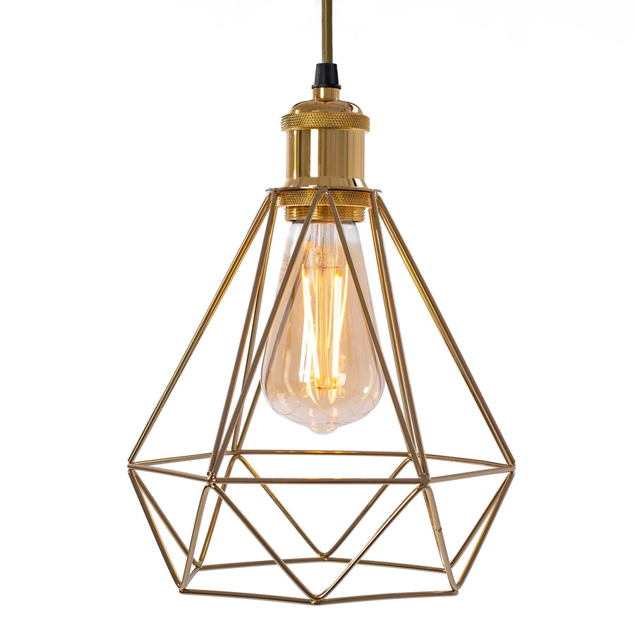 LAMPA WISZĄCA DIAMENT  392197 Jasno Złota