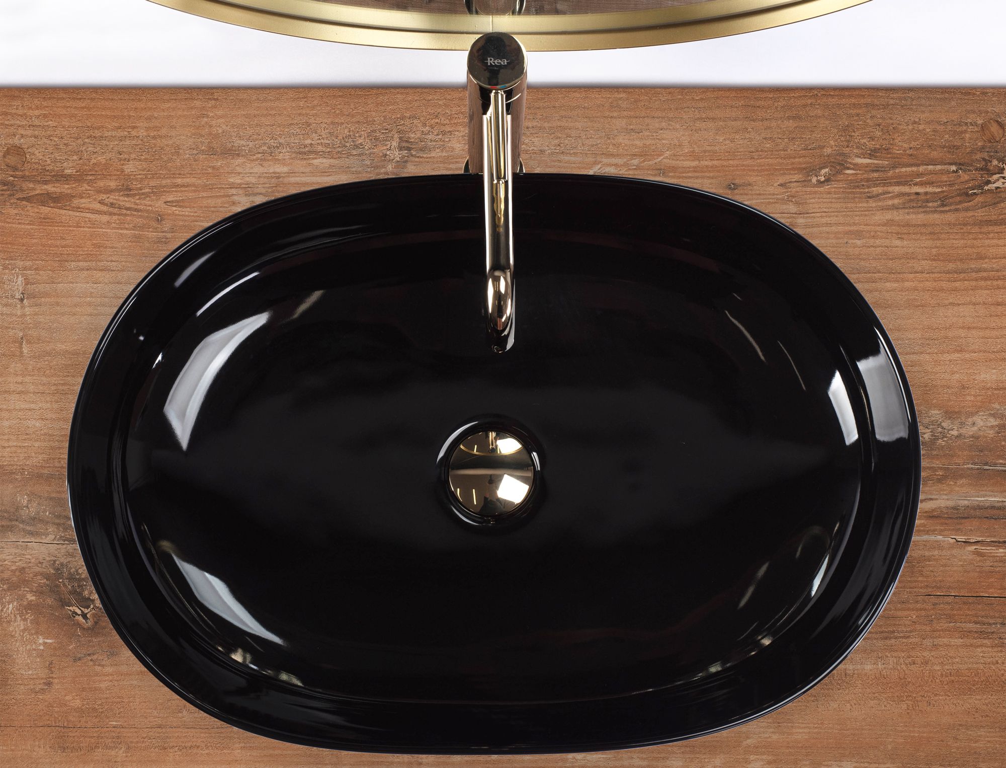 Umywalka nablatowa Rea CLEO 61 Black