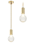 Lampa Sufitowa Wisząca Pojedyncza Retro APP649-1CP  Złota