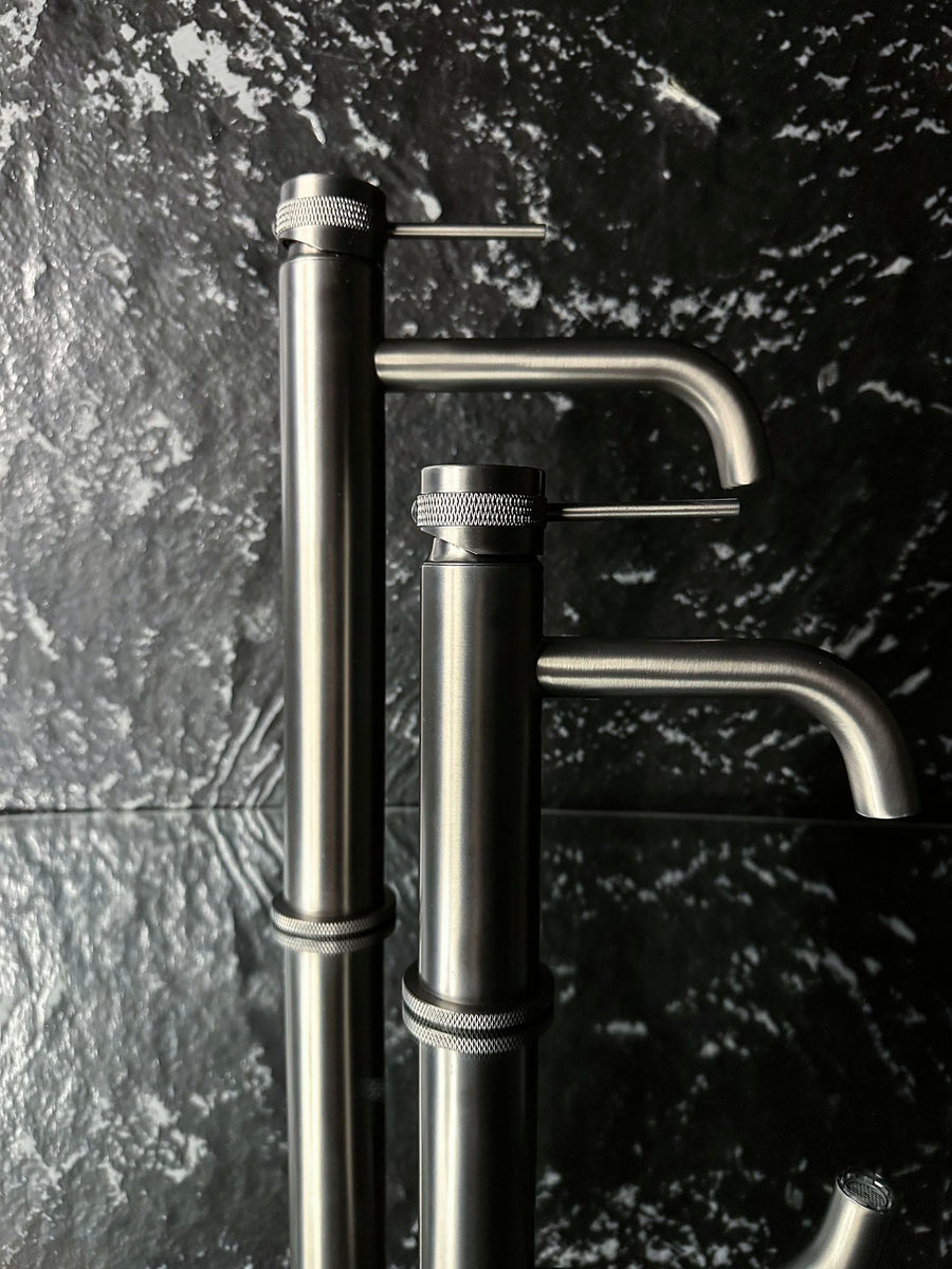 Bateria Umywalkowa REA Lungo Grip Tytan Niska  5
