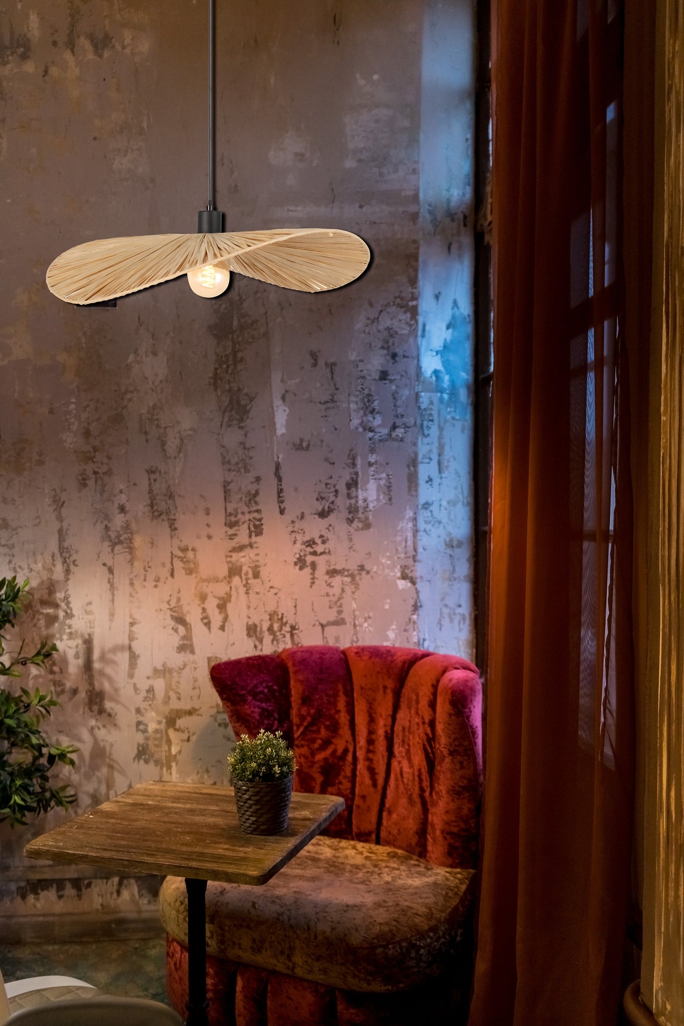 Lampa Sufitowa Wisząca APP1826-1CP Nature Black  3