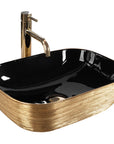 Umywalka nablatowa Rea Belinda BLACK GOLD BRUSH