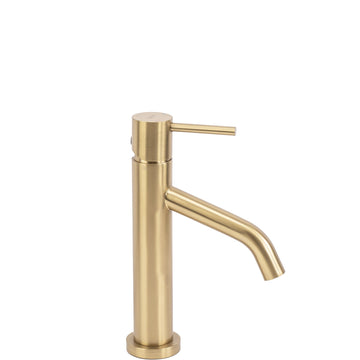Bateria Umywalkowa REA LEVEL Szczotkowana Złota Niska Brush Gold