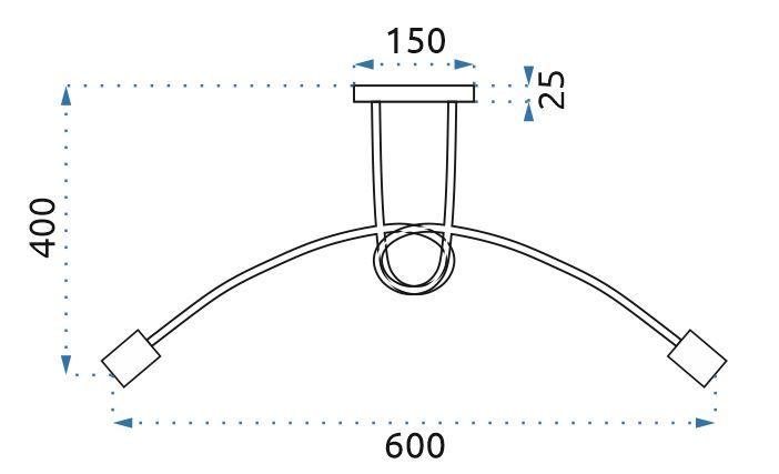 Lampa Paradise 3 Turkus