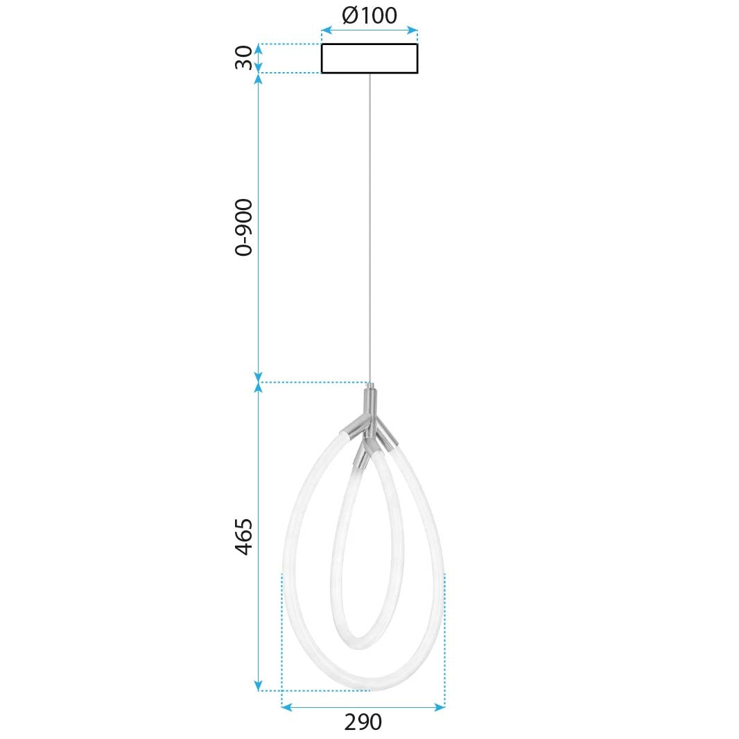 Lampa Wisząca Led G017-cp Złota  8