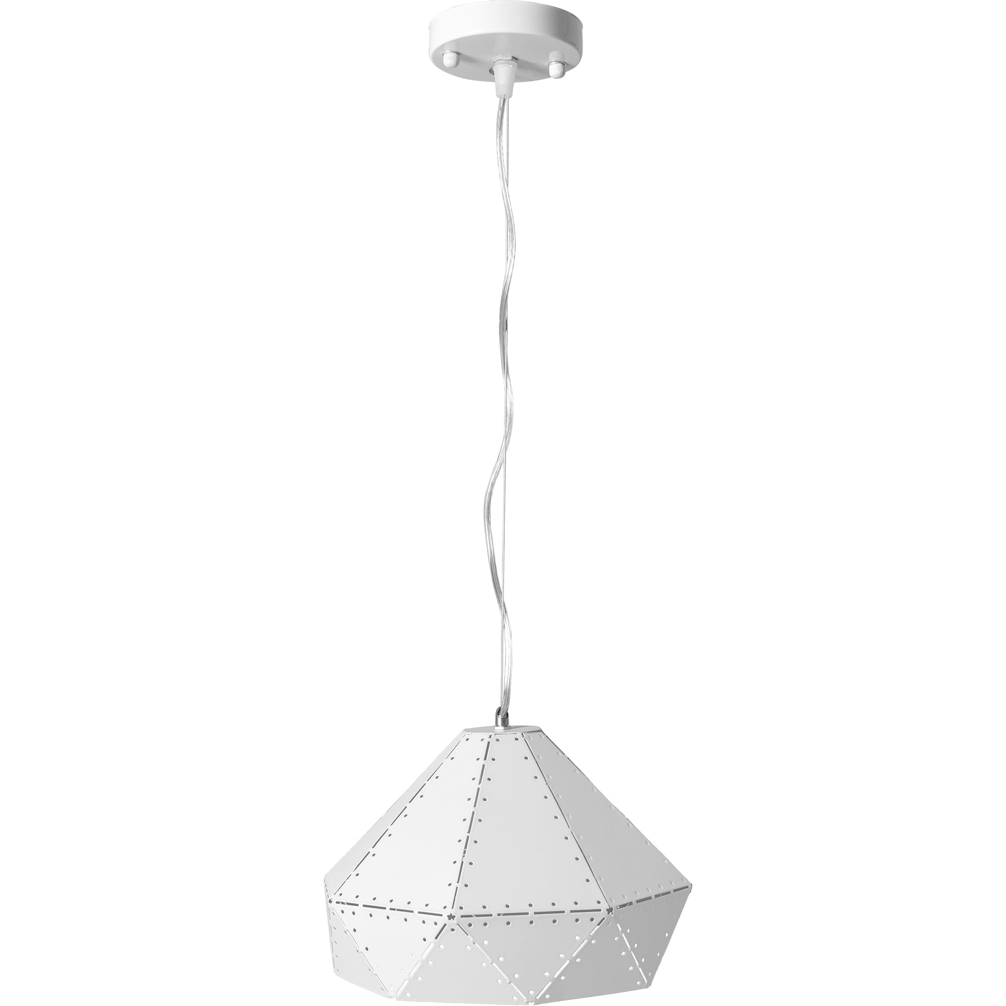 Lampa Sufitowa Wisząca Metalowa APP237-1CP Biała  8