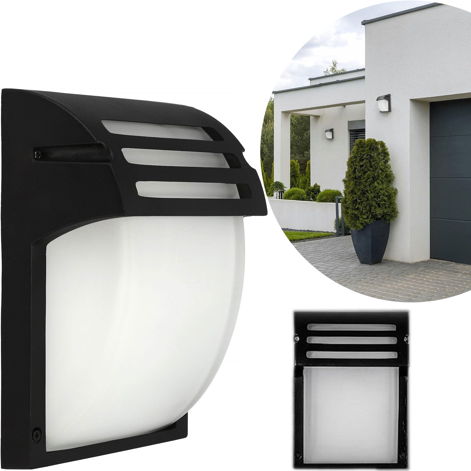 Lampa Elewacyjna kinkiet RSL013-1W Czarna  1