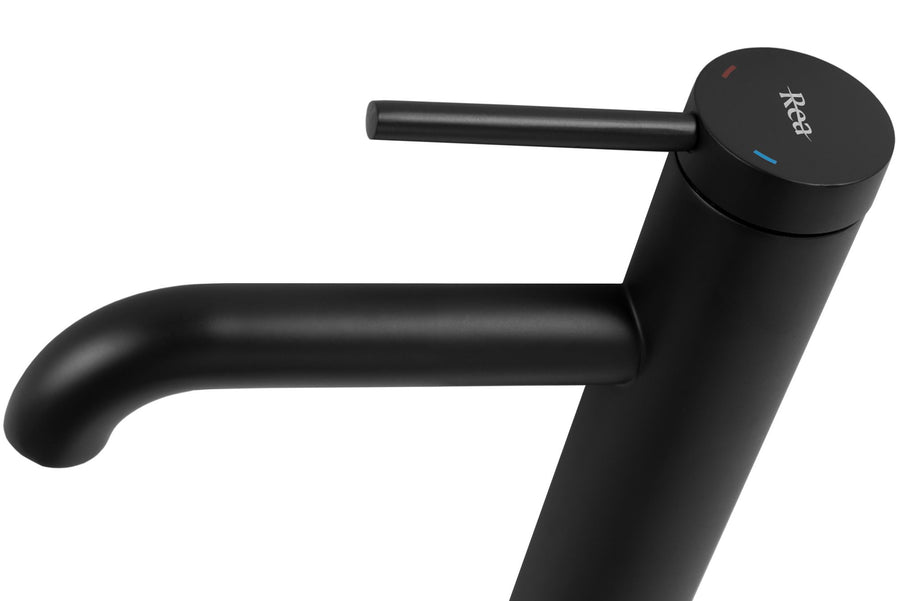 Bateria Umywalkowa REA SPOT Czarna Black Niska