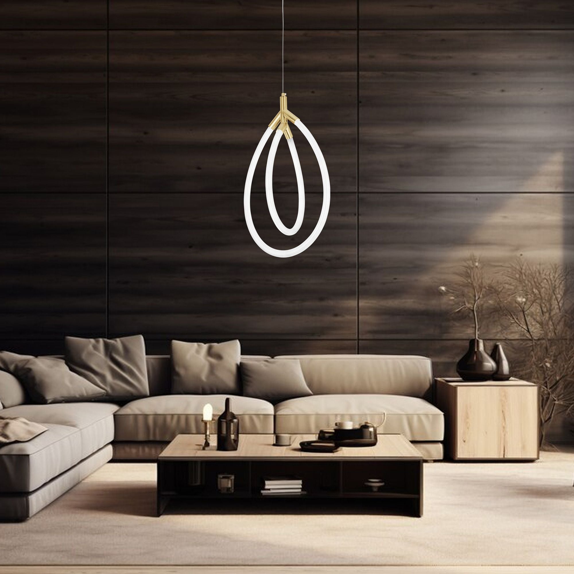 Lampa Wisząca Led G017-cp Złota  9