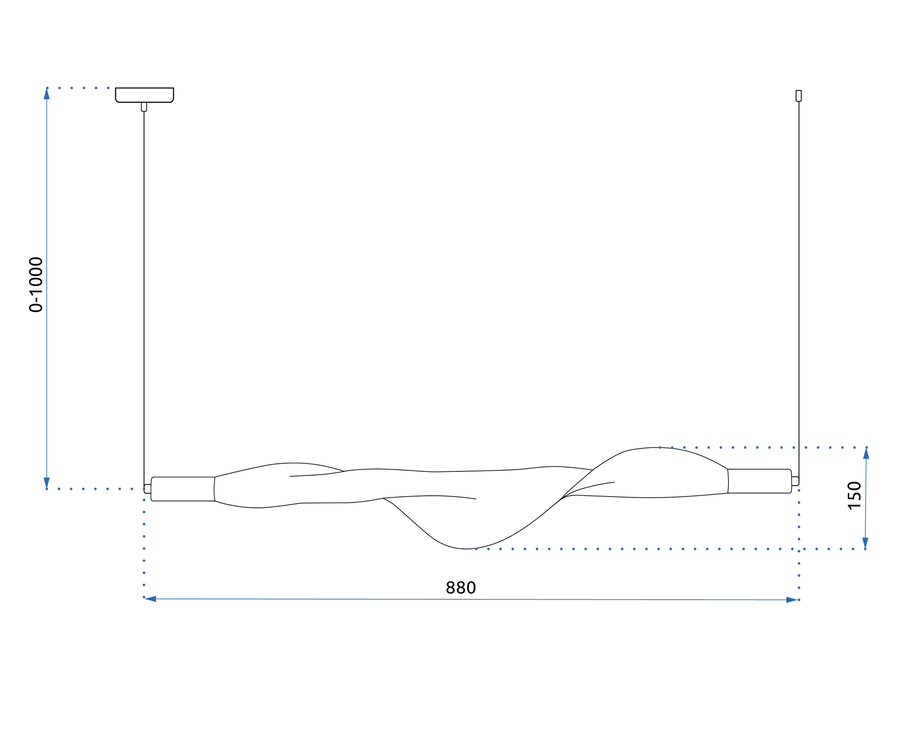 LAMPA SUFITOWA WISZĄCA LED APP1446-CP Czarna
