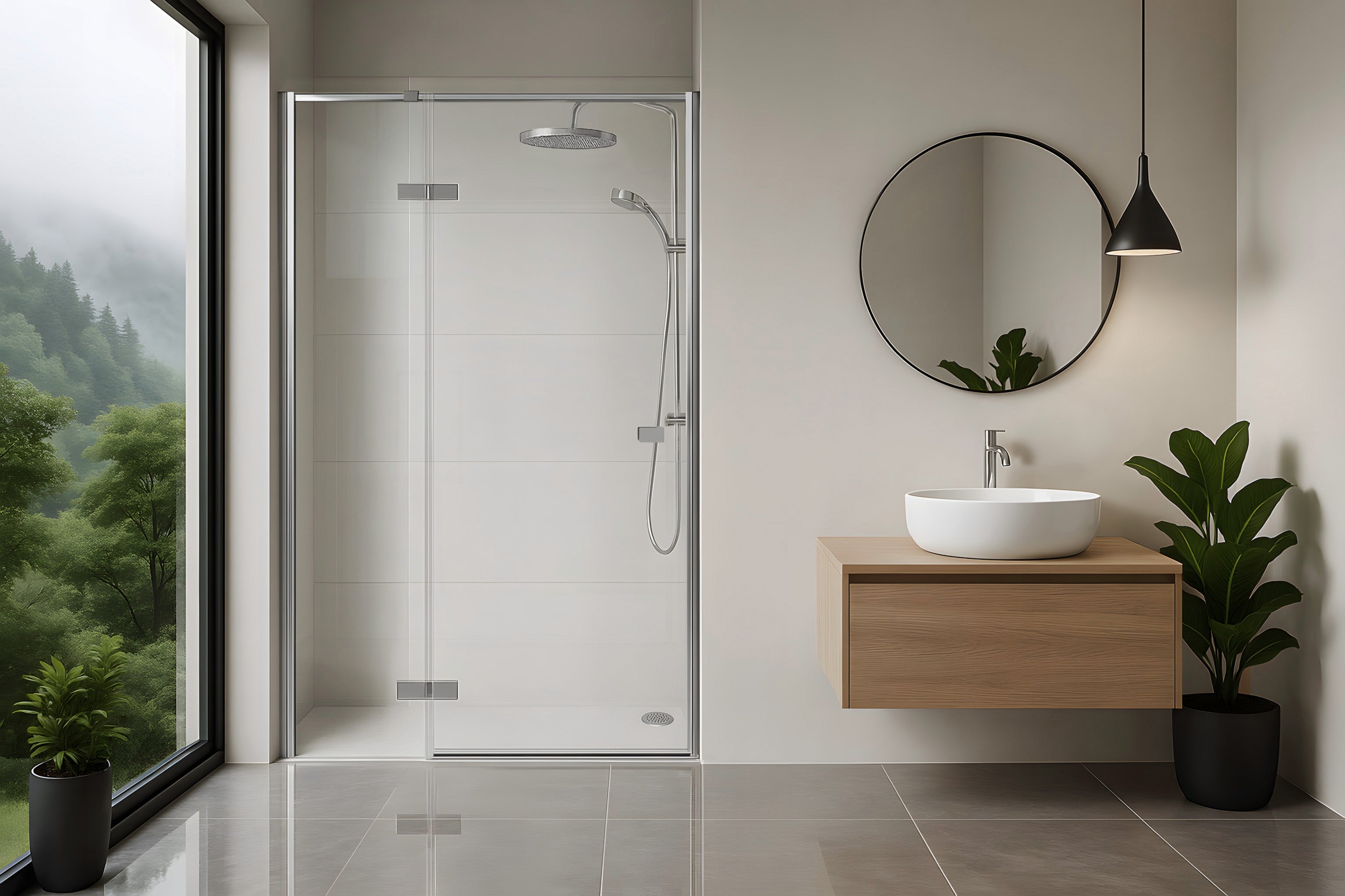 Drzwi prysznicowe Rea Atlas 120 Chrome prawe 2