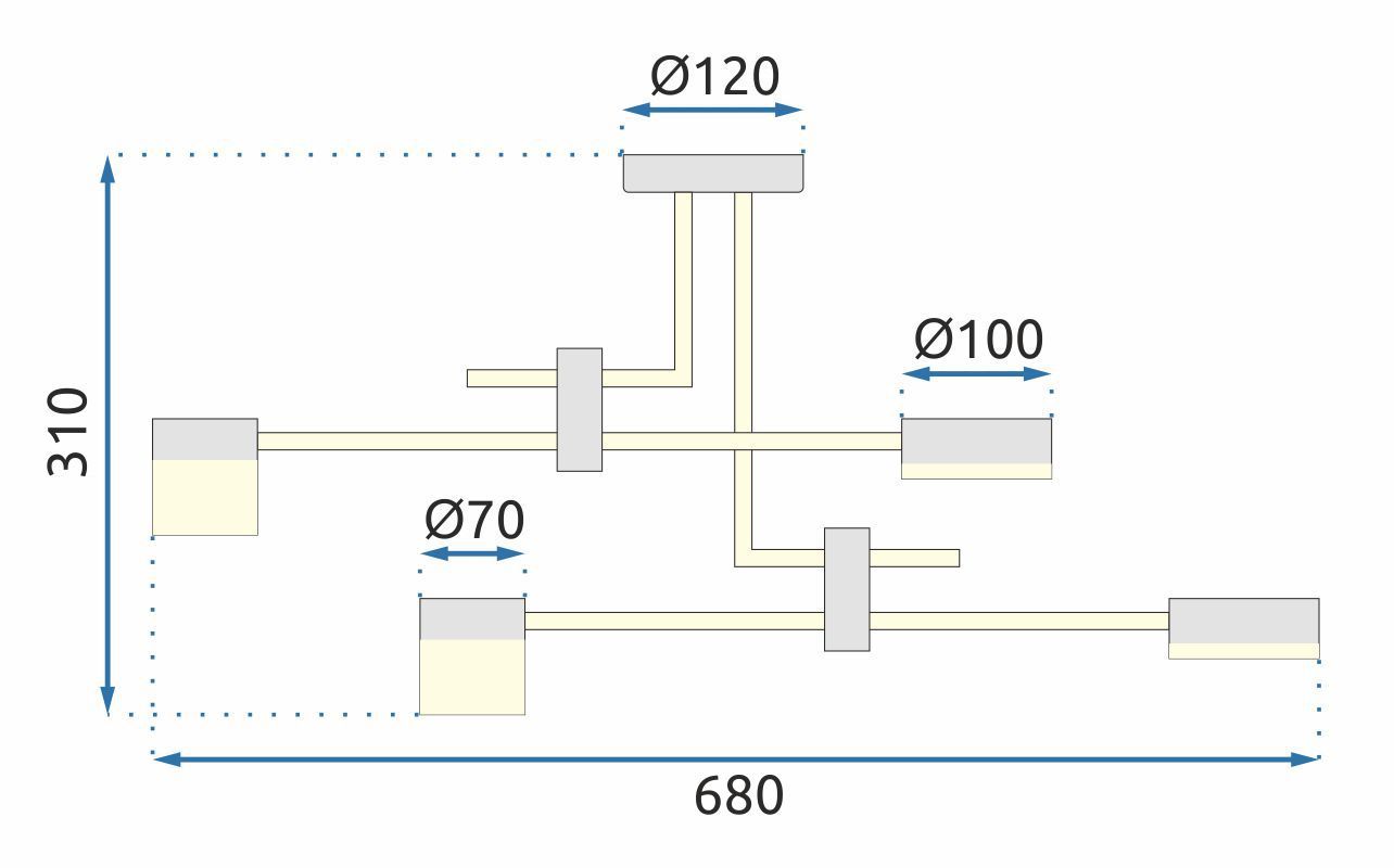 Lampa wisząca Led APP1001-4C