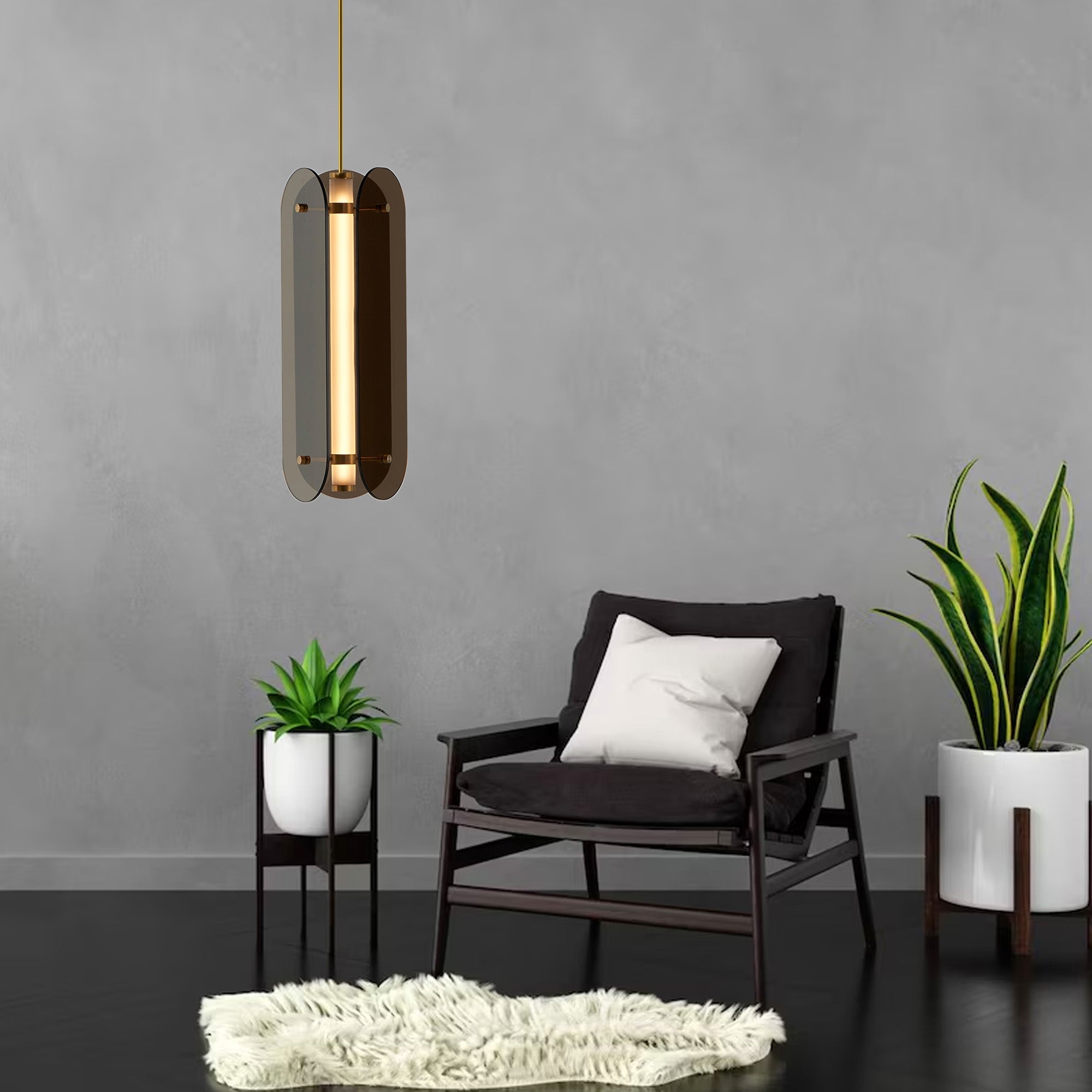 Lampa Sufitowa Wisząca Czarna App1676-cp Long  3