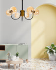 Lampa Sufitowa Wisząca Szklana APP1120-6CP  Złota  6
