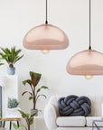Lampa Sufitowa Wisząca Szklana Lustrzana APP322-1CP SREBRNA