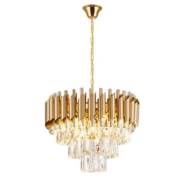 Lampa Wisząca z Kryształami 312359 ZŁOTA