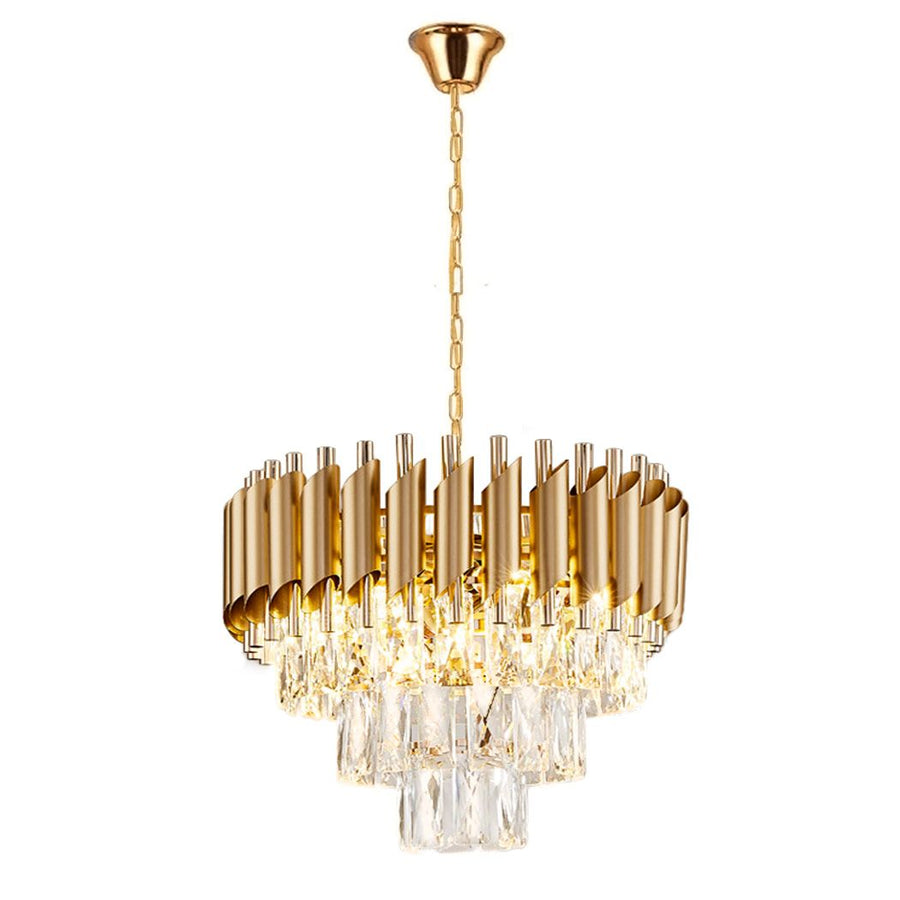 Lampa Wisząca z Kryształami 312359 ZŁOTA