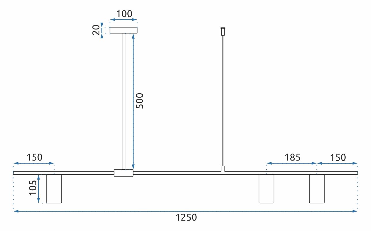 Lampa wisząca nowoczesna  APP585-3CP Złota