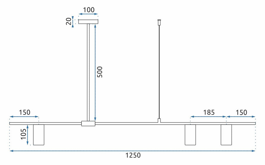Lampa wisząca nowoczesna  APP585-3CP Złota