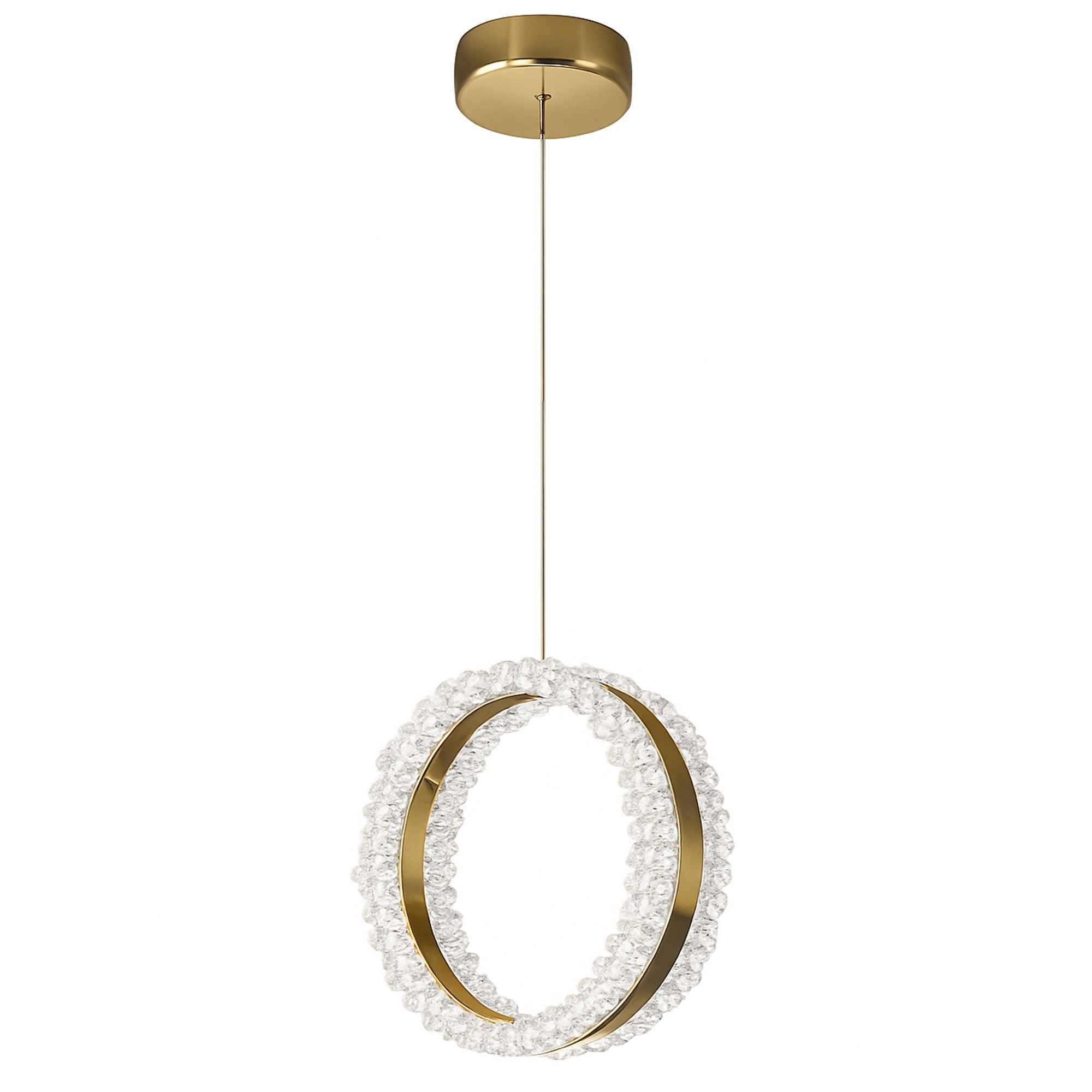 Lampa Sufitowa Wisząca Led Lhj098-cp Złota  7