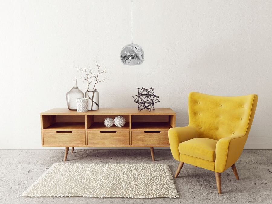 Lampa wisząca lustrzana APP275-1CP SREBRNA