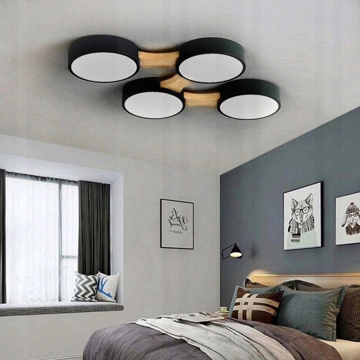 LAMPA SUFITOWA APP527-4C Czarna