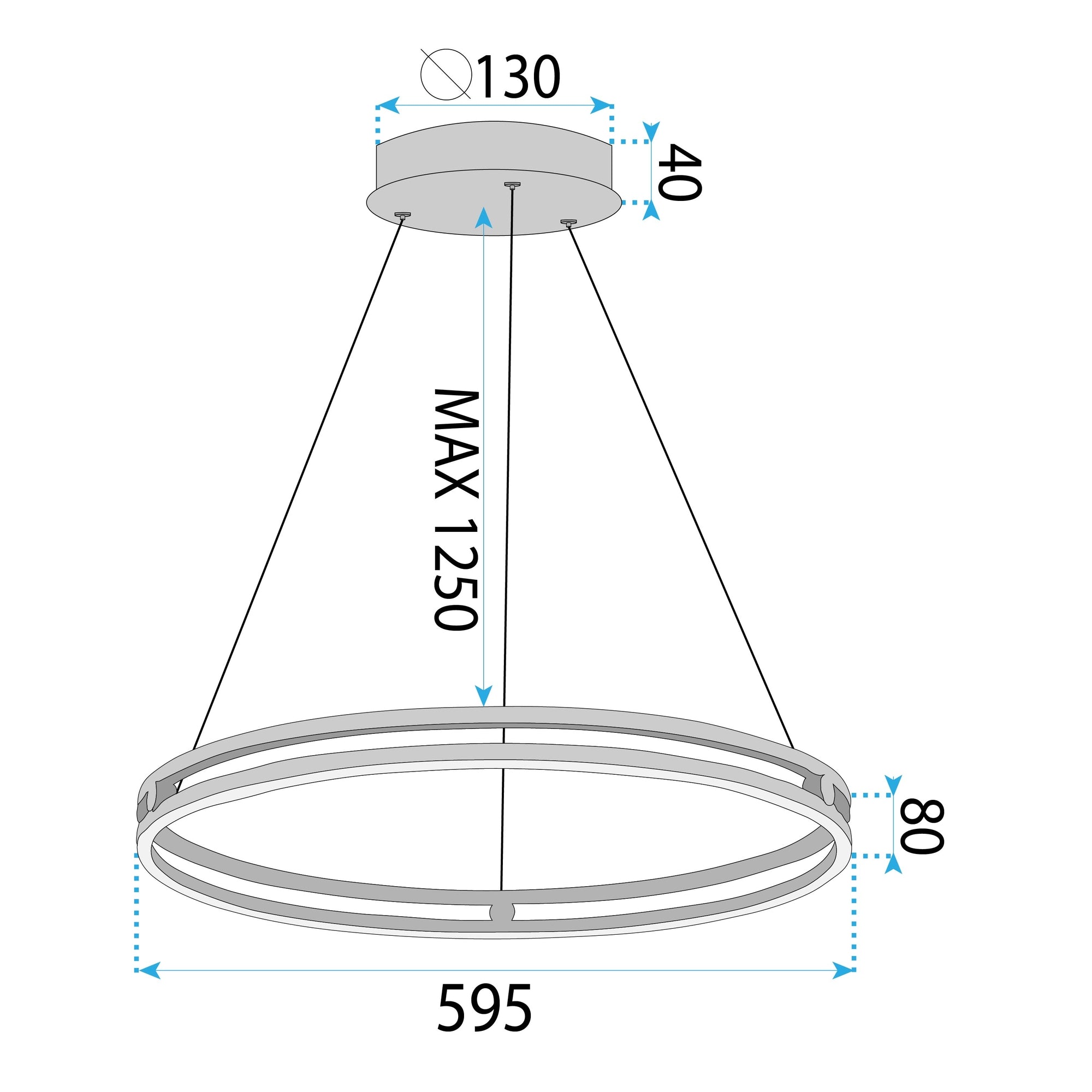 Lampa Wisząca Lhj015-cp 60 Cm Gold  7