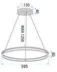 Lampa Wisząca Lhj015-cp 60 Cm Gold  7