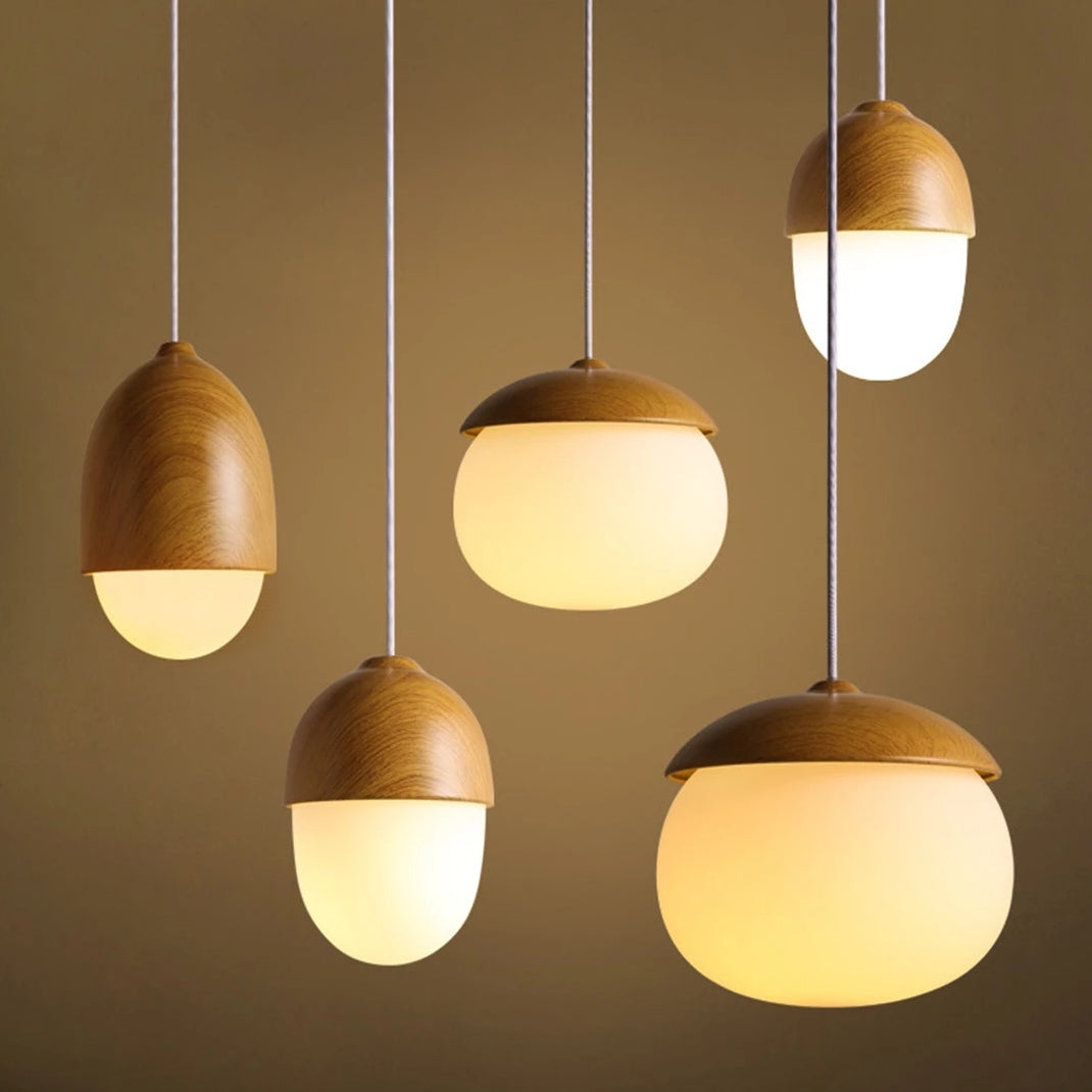 Lampa Sufitowa Wisząca Orzeszek Metal Wood Boho APP952-1CP  4