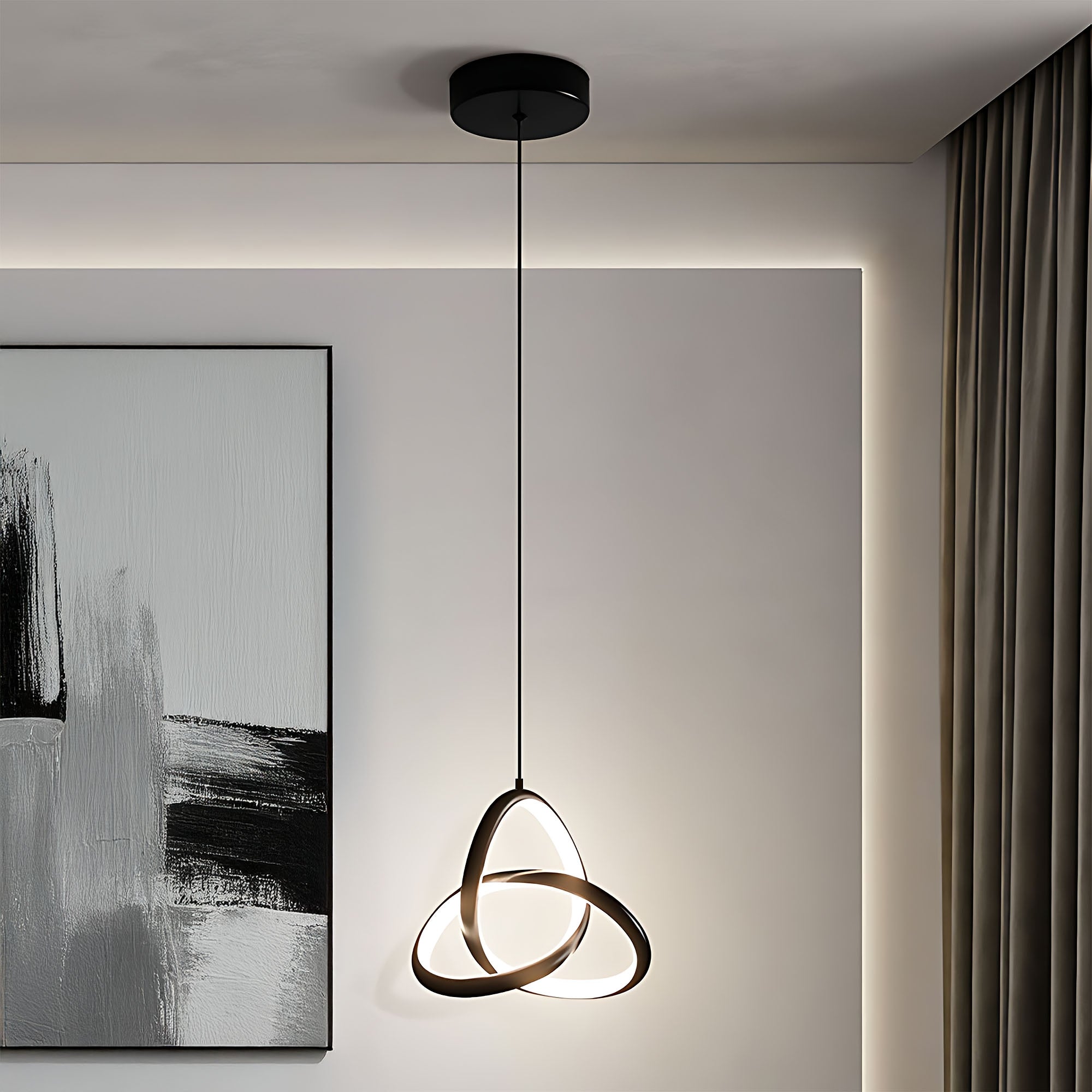 Lampa Sufitowa Wisząca Led App1784-cp Czarna  2
