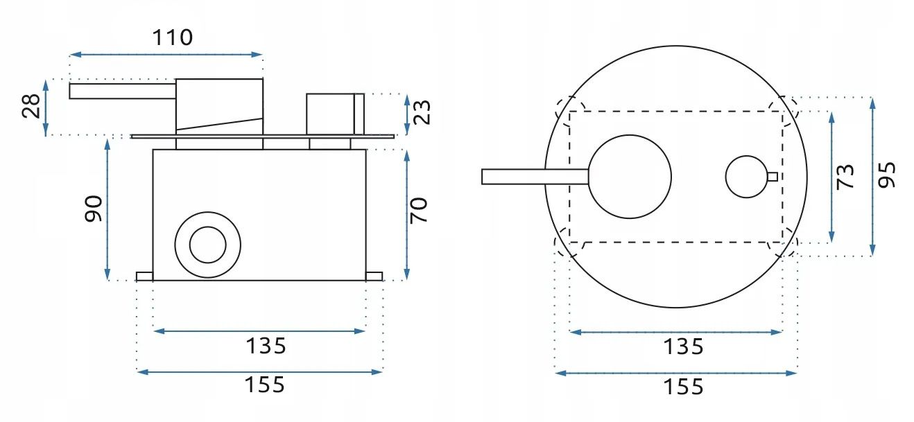 Bateria wannowa podtynkowa Rea Lungo chrom + Box
