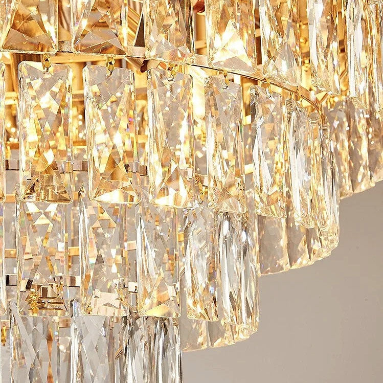 Lampa Wisząca Z Kryształami G056-cp 50cm Złota  5
