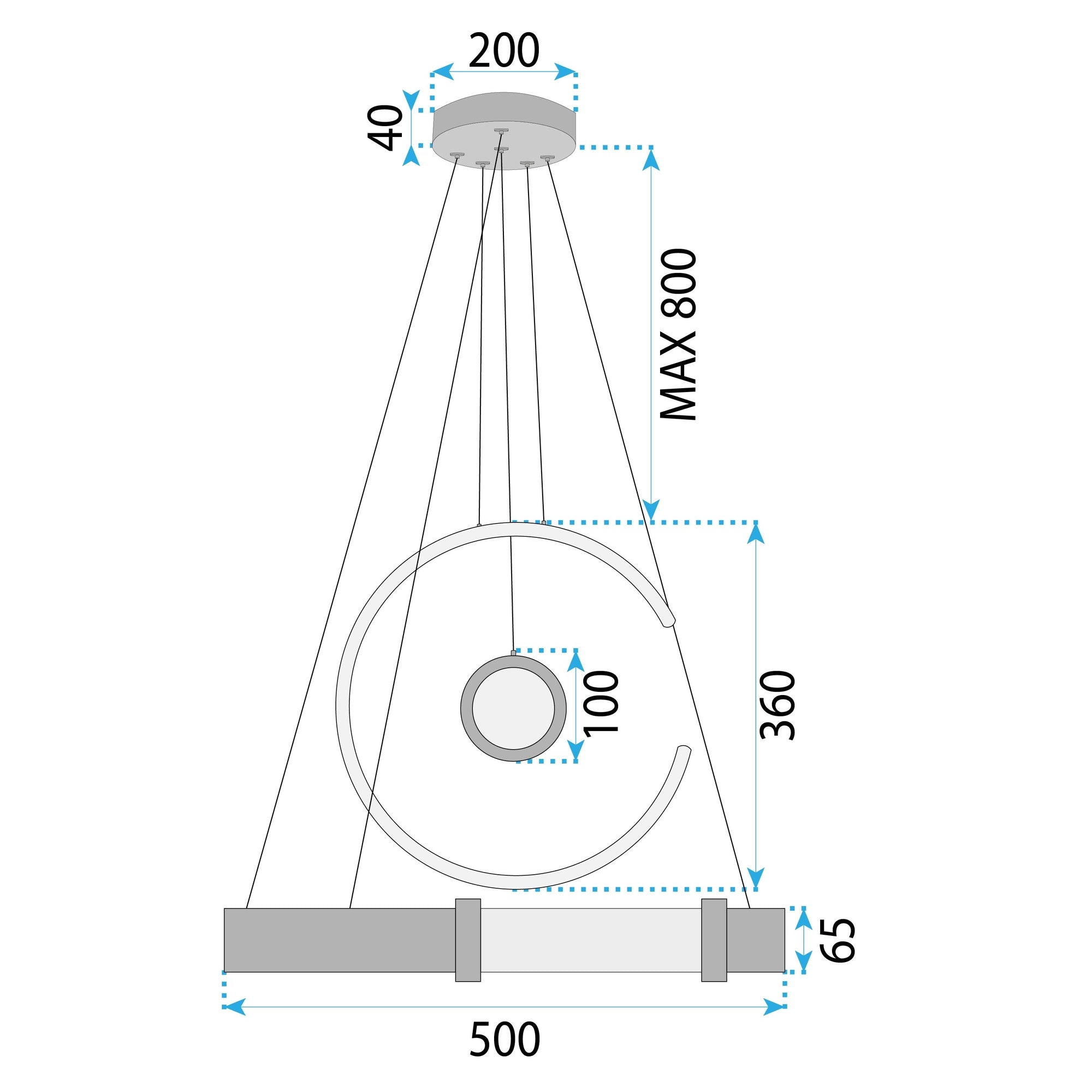 Lampa Sufitowa Wisząca Led Lhj060-cp Złota  7