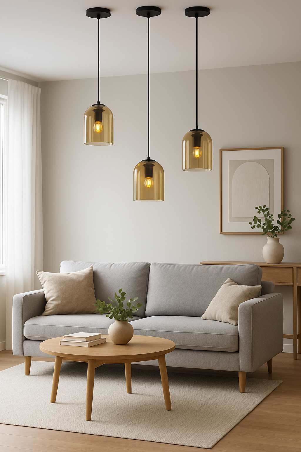 Lampa Wisząca APP1704-1PC Amber  5