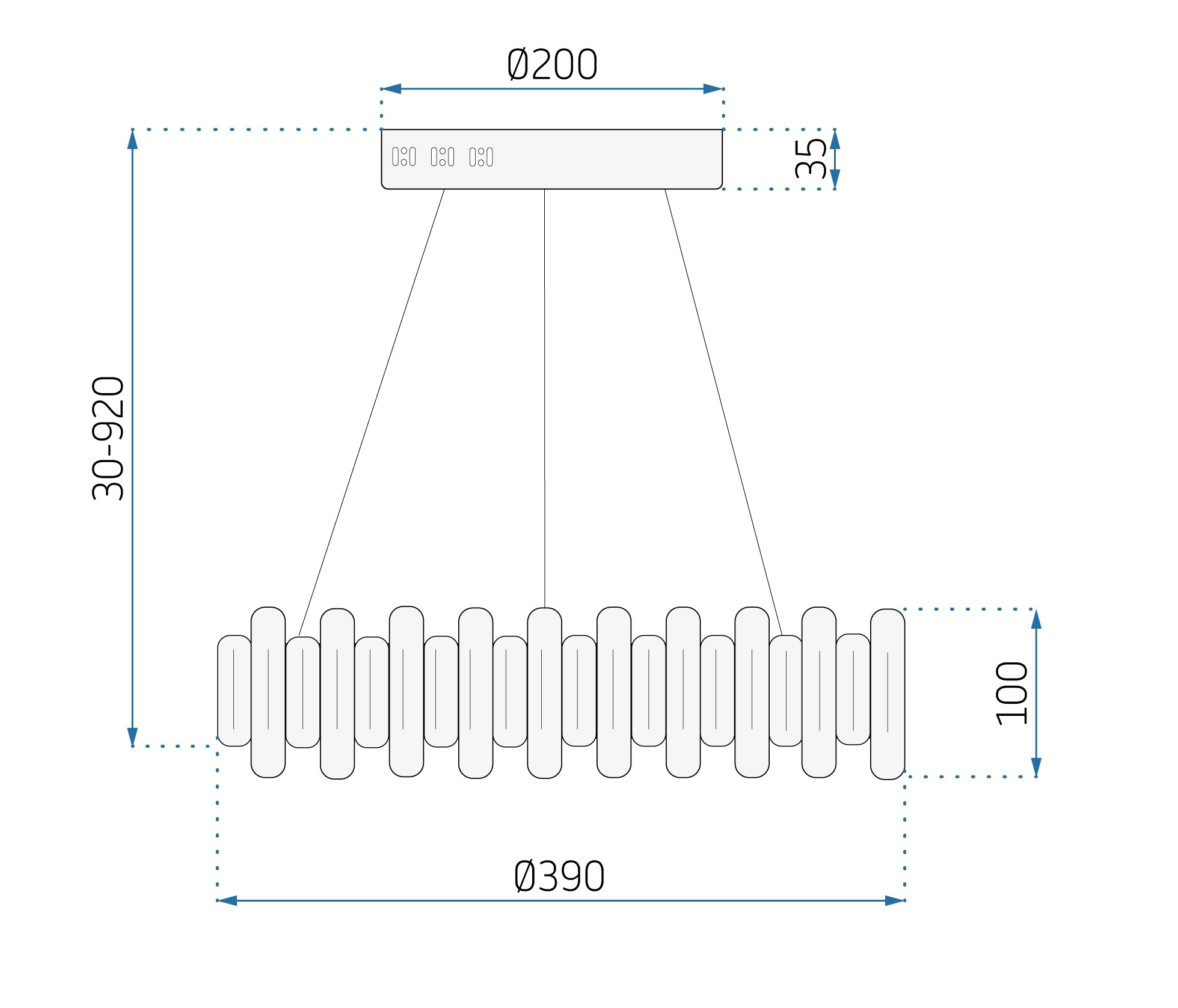 Kryształowa Lampa Sufitowa LED APP1041-CP + pilot  12