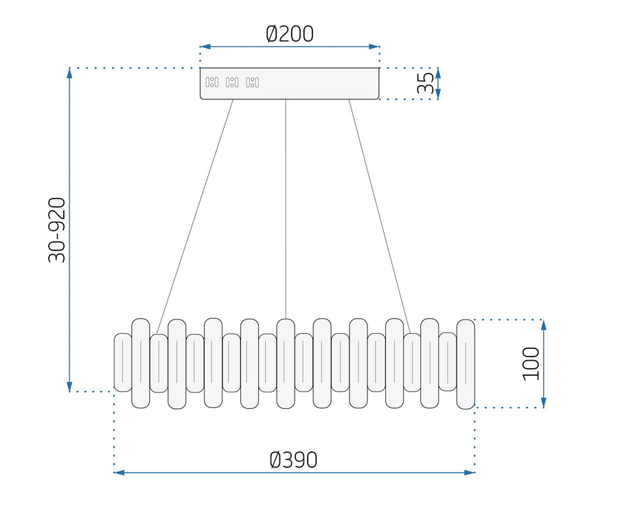 Kryształowa Lampa Sufitowa LED APP1041-CP + pilot