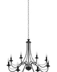 Lampa Sufitowa Wisząca Rustykalna APP648-8CP Czarna