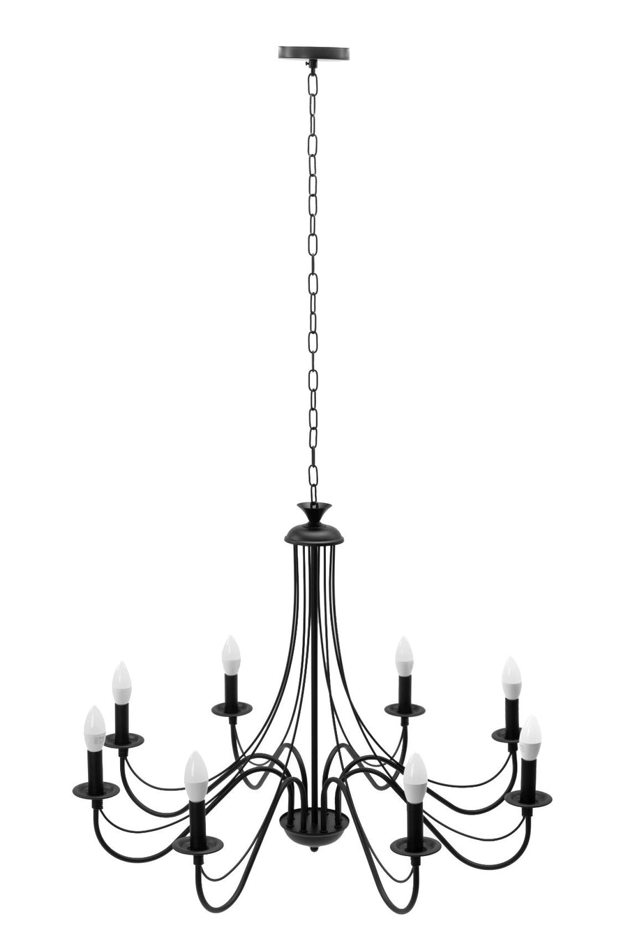 Lampa Sufitowa Wisząca Rustykalna APP648-8CP Czarna