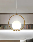 Lampa Sufitowa Wisząca Szklana Kula G109-1w Złota  4
