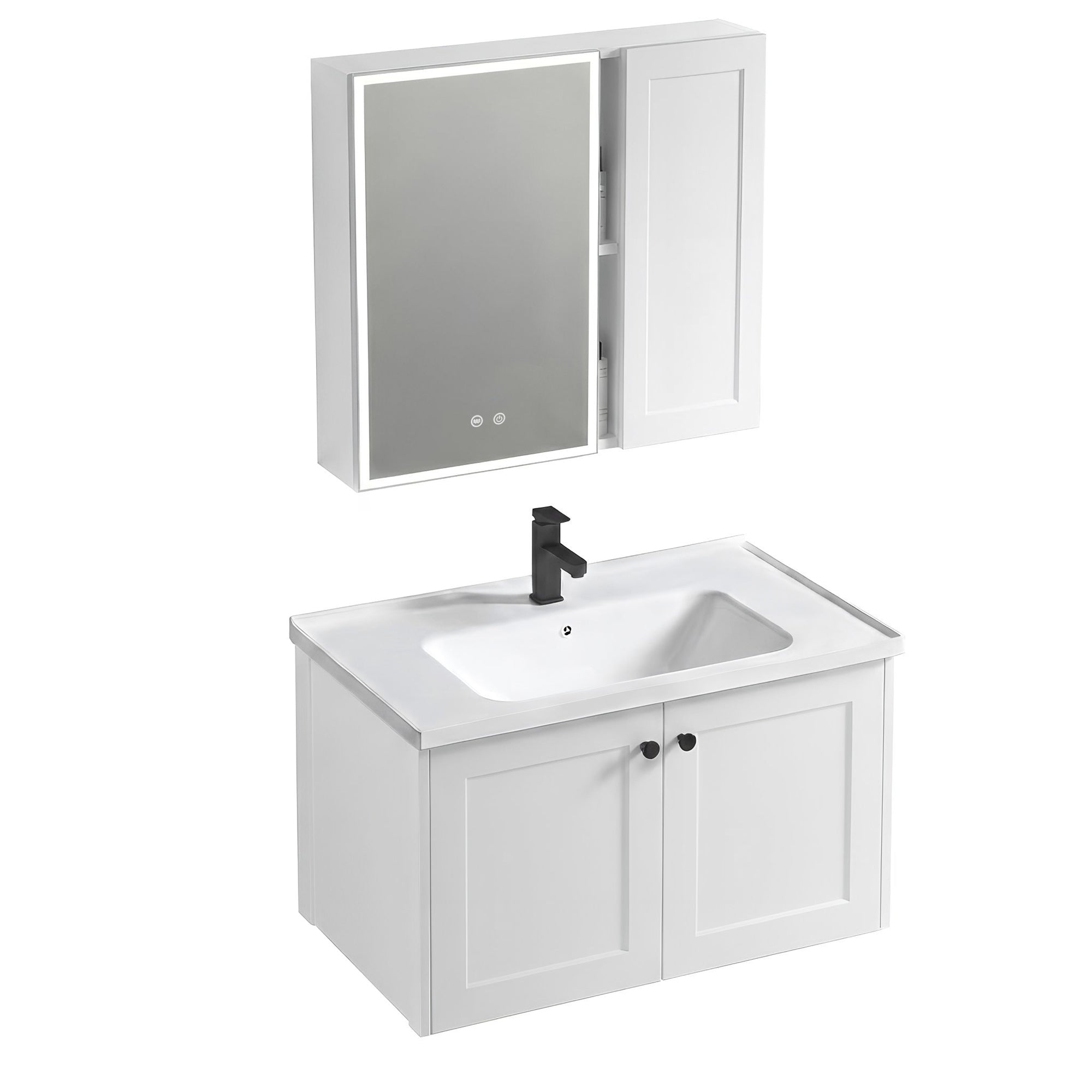 Zestaw mebli łazienkowych z Umywalką Monti 60cm Biały  6